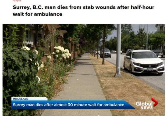 悲剧:等不到救护车,大温男子倒在血泊中身亡 悲剧:等不到救护车,大温男子倒在血泊中身亡