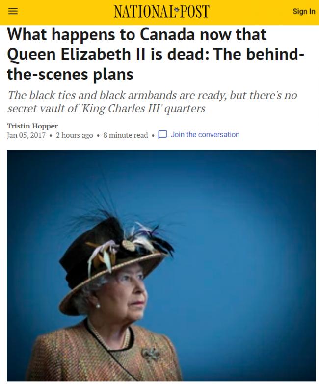 英女王逝世！加拿大可能增加1个国定假日