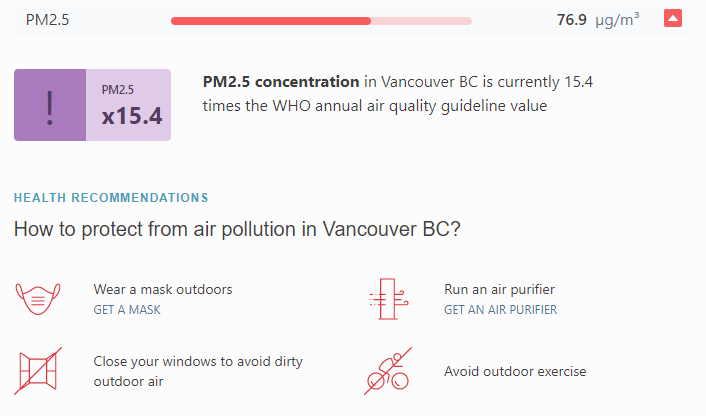 关窗戴口罩!BC拉响警报 PM2.5严重超标 关窗戴口罩!BC拉响警报 PM2.5严重超标