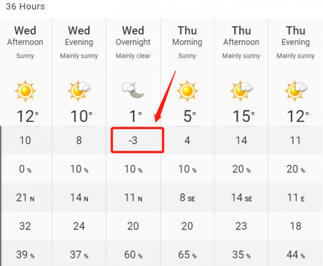 气温暴跌至-3°C!多伦多急发霜冻警报 气温暴跌至-3°C!多伦多急发霜冻警报