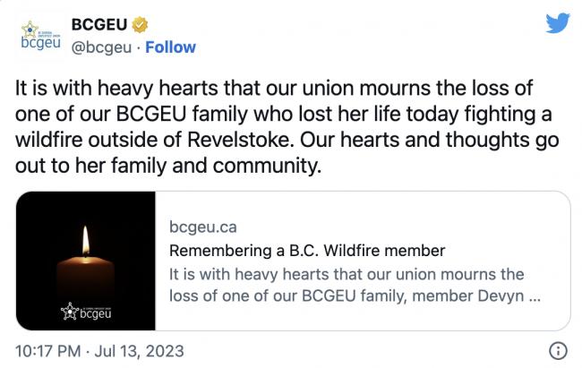 &ldquo;一位了不起的妹妹！&rdquo;BC19岁女消防员以身殉职！今年山火史无前例&hellip;