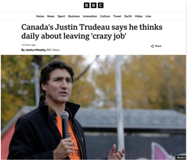 惊了!特鲁多:每天都考虑辞职!但打死不退… 惊了!特鲁多:每天都考虑辞职!但打死不退…