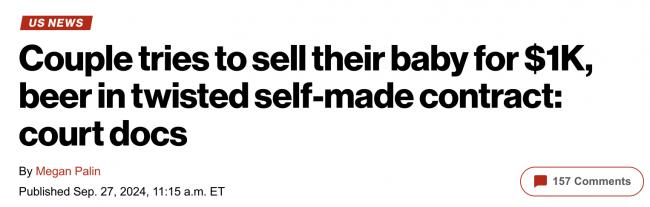 2个月大男婴开价00,年轻父母没钱花就卖儿子,合同都写好了…… 2个月大男婴开价00,年轻父母没钱花就卖儿子,合同都写好了……