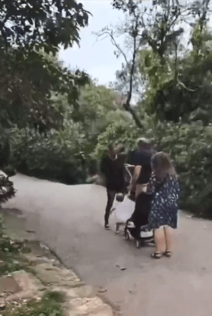 一名男子突然作势要掌掴女童。(X@unlimited_ls) 一名男子突然作势要掌掴女童。
<div class=