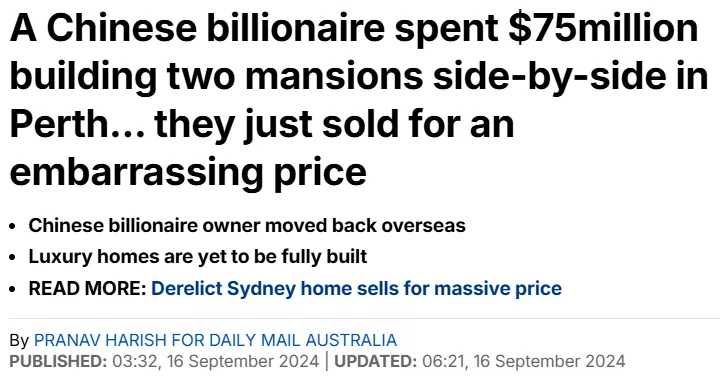 华人富豪花3.5亿建中式皇宫 一折贱卖 一天都没住过&hellip;