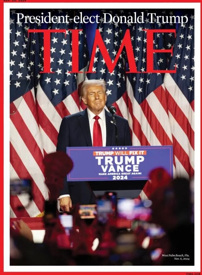 特朗普今年多次成为《时代》杂志封面人物。 特朗普今年多次成为《时代》杂志封面人物。