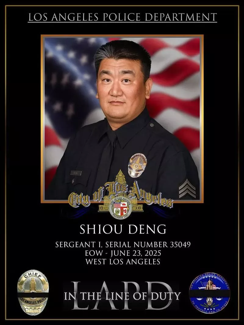 洛杉矶华人警长救人牺牲,州长令降半旗致哀