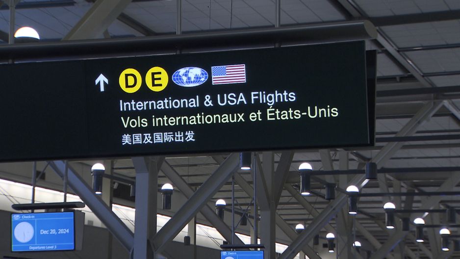 温哥华国际机场,2024年12月23日。(CityNews图片)