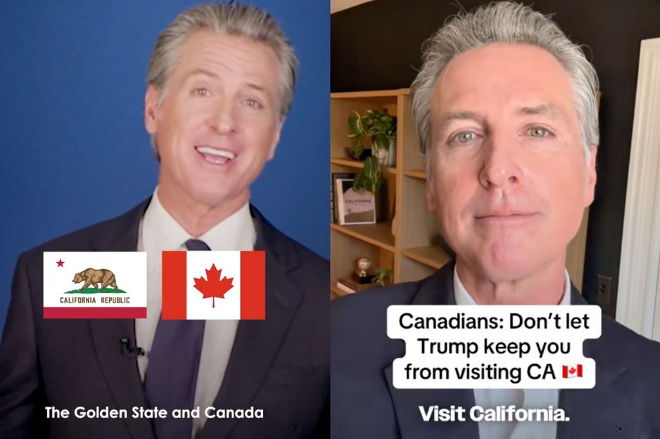 加州州长邀请加拿大人,呼吁不要让特朗普影响美国之旅