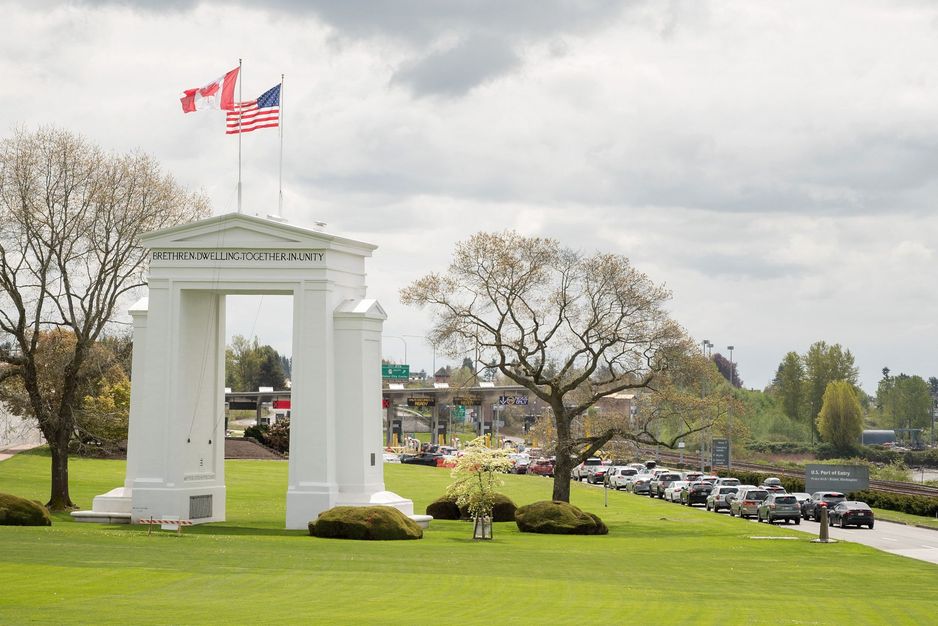 卑诗省与华盛顿州的边界通行量再次急剧下降