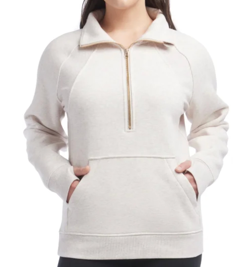 Danskin 女士超大款半拉链卫衣