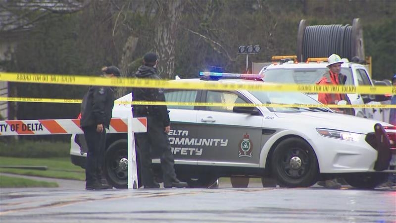 警方回应2026年3月24日在三角洲发生的司机与行人致命碰撞事件。(CityNews 图像)