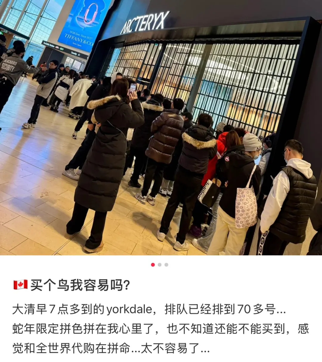 大温华人通宵排长队 始祖鸟新品疯抢！