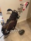 適合初學者高級高爾夫球一套包括球袋、手推車