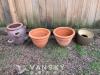 四个陶/瓦大花盆 只卖$15