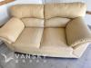 淡黄色纯皮沙发两件套$500 自取