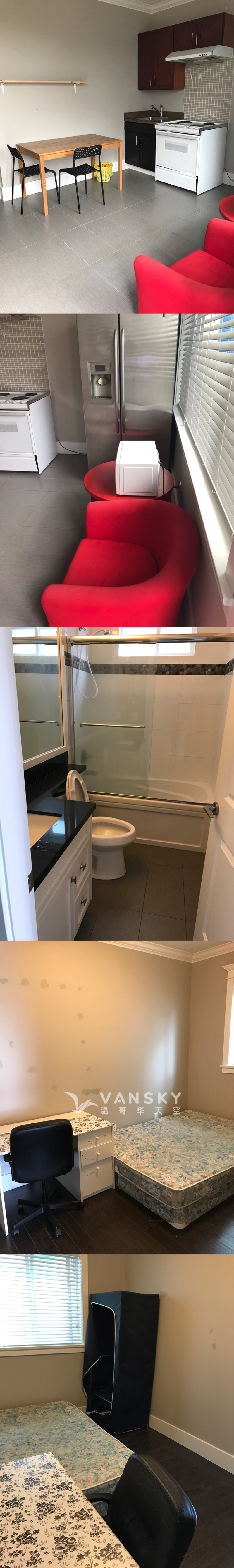 近brentwood mall楼下平地一房一厅出租